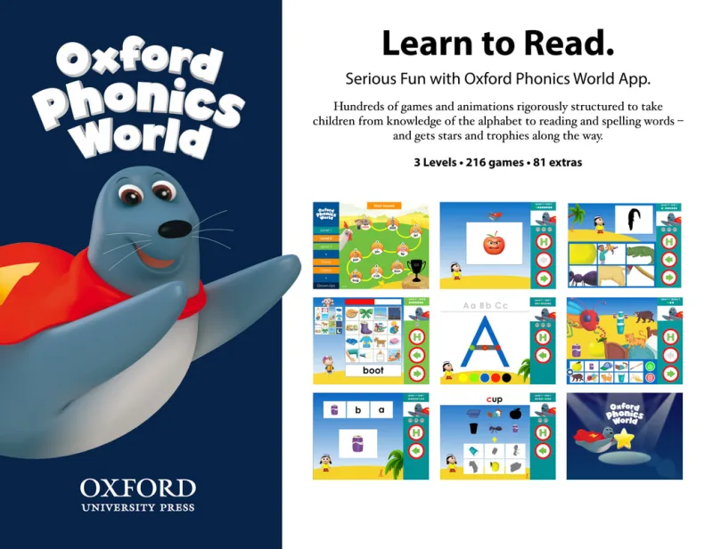 Oxford Phonics World牛津自然拼读世界L1-5级视频+音频+学生教师用书+练习册+游戏软件+白板课件，百度网盘下载！-Roykid-洛伊儿童