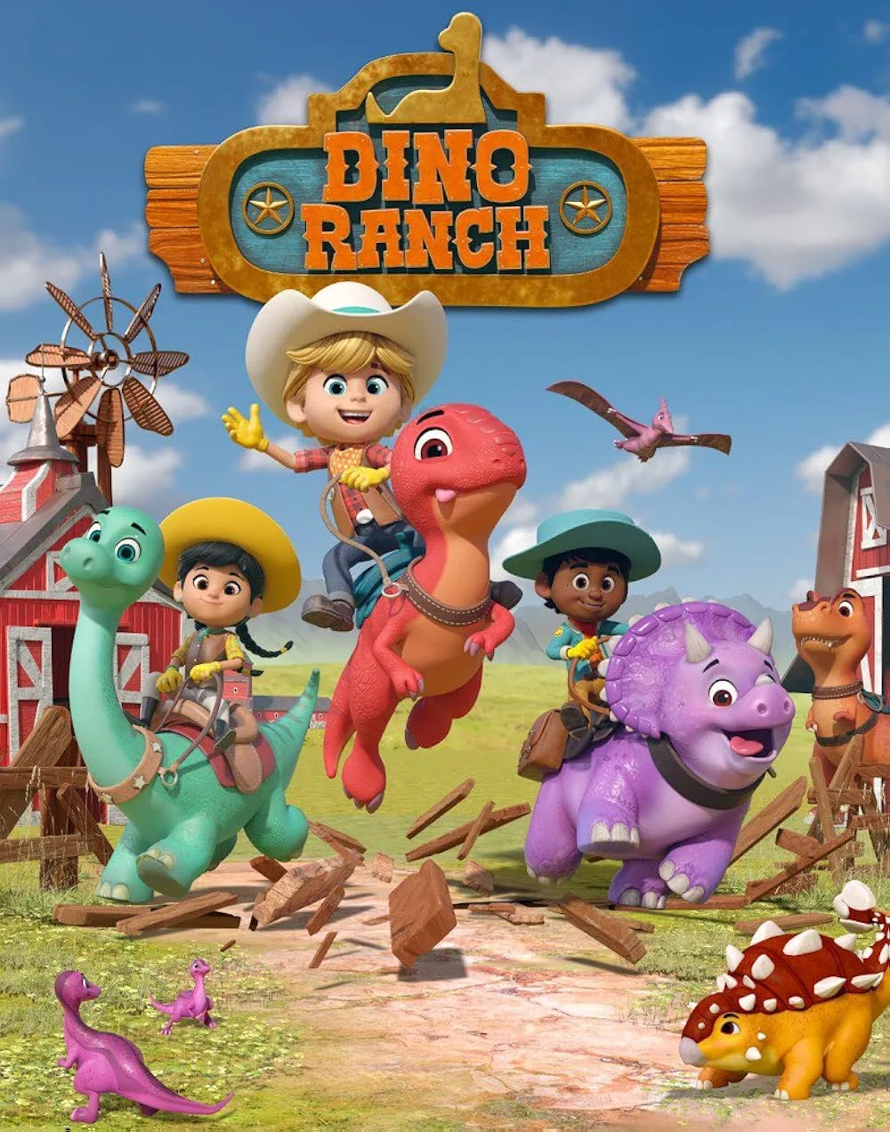 加拿大英文动画片《Dino Ranch 恐龙牧场》全二季共52集，1080P高清视频带英文字幕，百度网盘下载！-Roykid-洛伊儿童