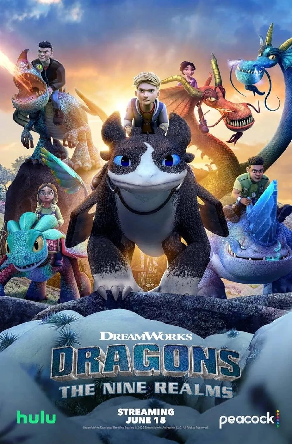 英文动画片《Dragons: The Nine Realms 驯龙高手:九大王国》全2季共52集，1080P高清视频带英文字幕，百度网盘下载！-Roykid-洛伊儿童